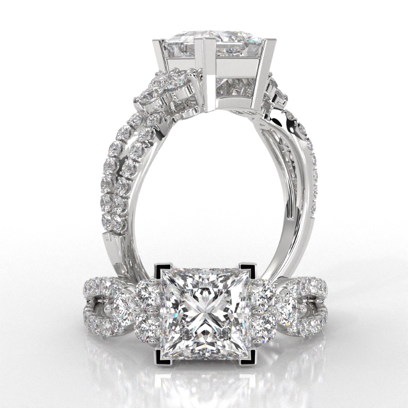  diamond Ring 14k Gold White