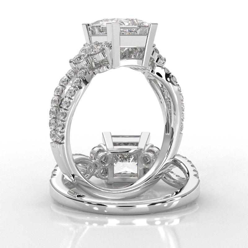  diamond Ring 14k Gold White