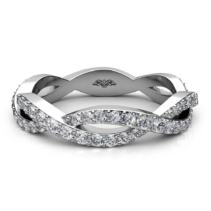 Eternity Wedding Band Women's Ring 14k White Gold Round Diamond 1Ct