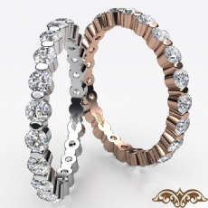 Women's Eternity Wedding Band Round Diamond Shared Prong Ring 14k Rose Gold  (0.7Ct. tw.)