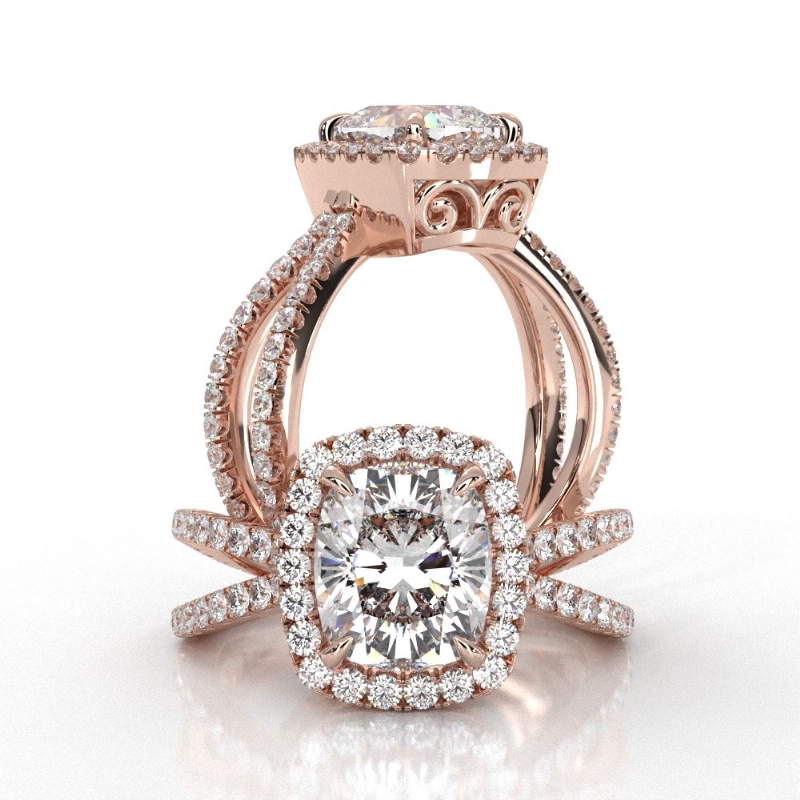  diamond Ring 18k Rose Gold