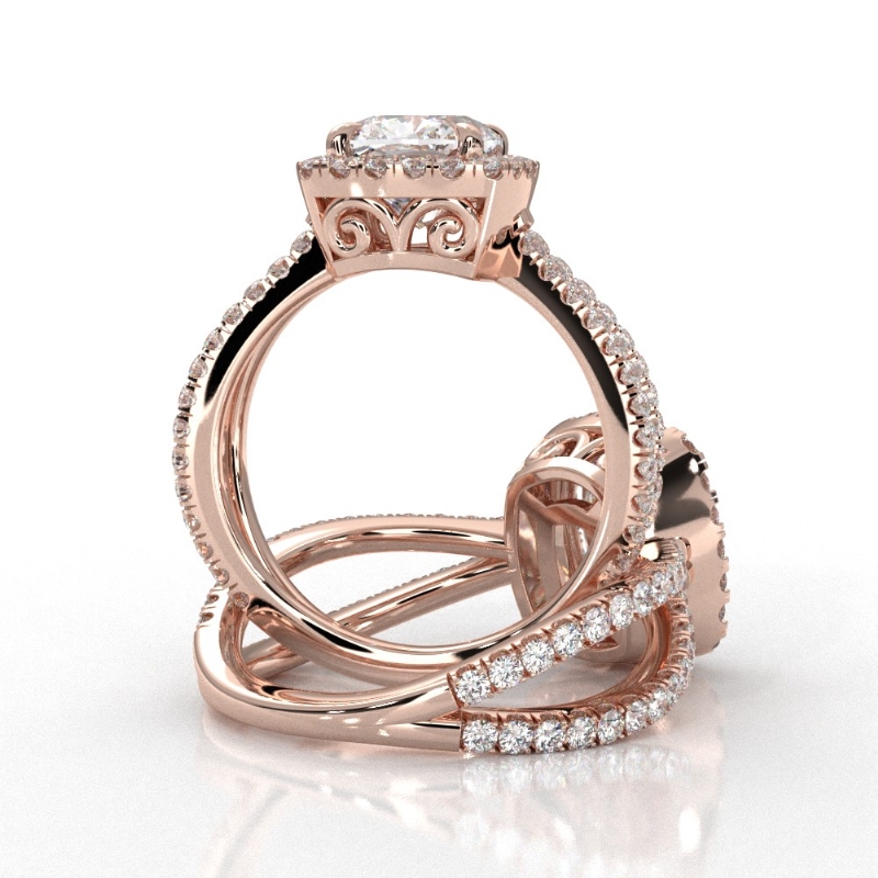  diamond Ring 18k Rose Gold