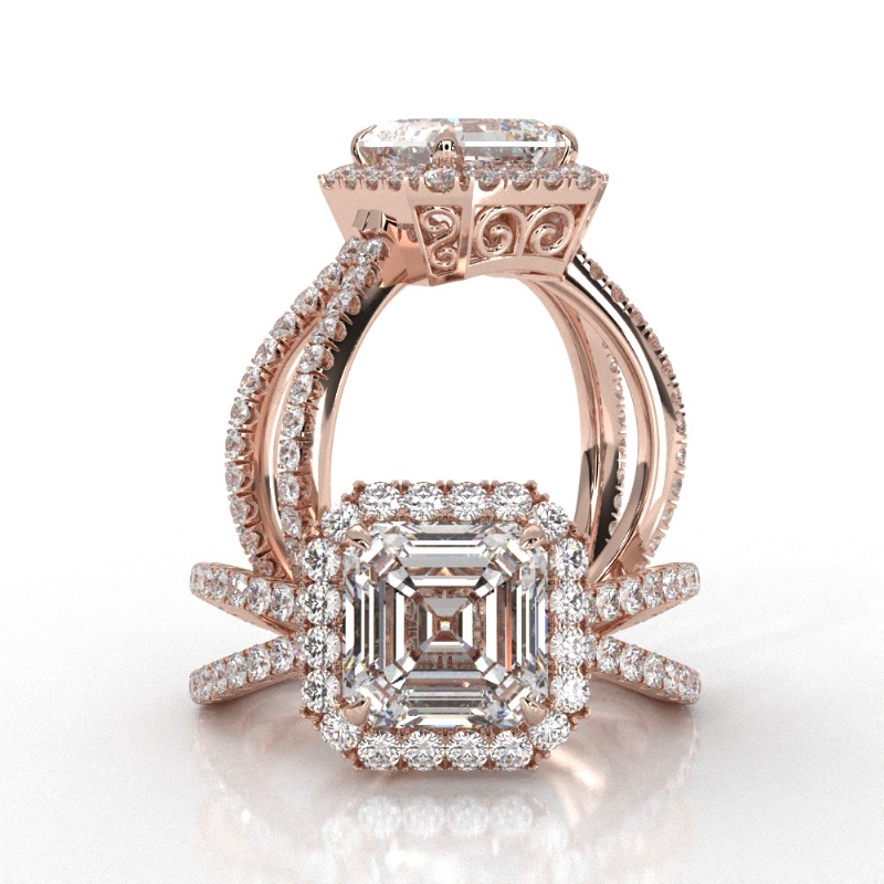  diamond Ring 18k Rose Gold