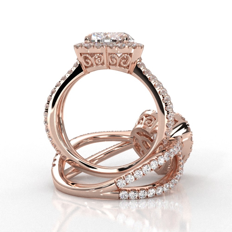  diamond Ring 14k Rose Gold
