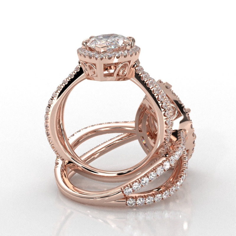  diamond Ring 18k Rose Gold