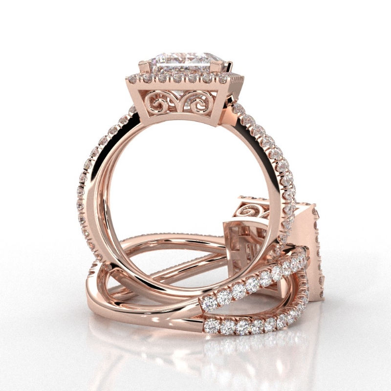  diamond Ring 18k Rose Gold