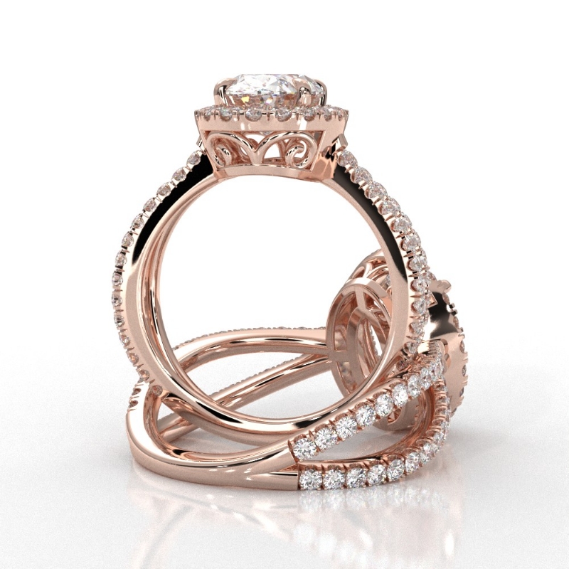  diamond Ring 14k Rose Gold