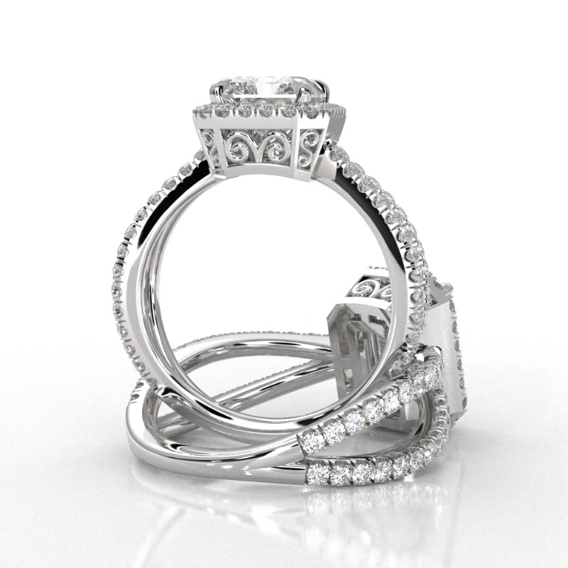  diamond Ring 14k Gold White