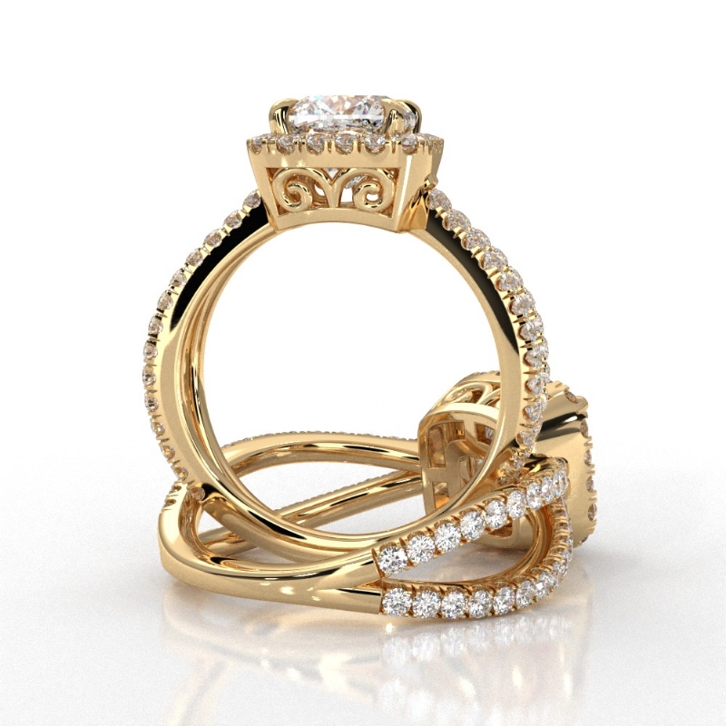  diamond Ring 14k Gold Yellow