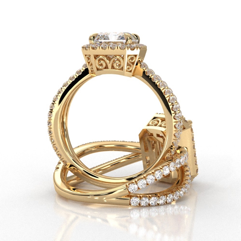  diamond Ring 14k Gold Yellow