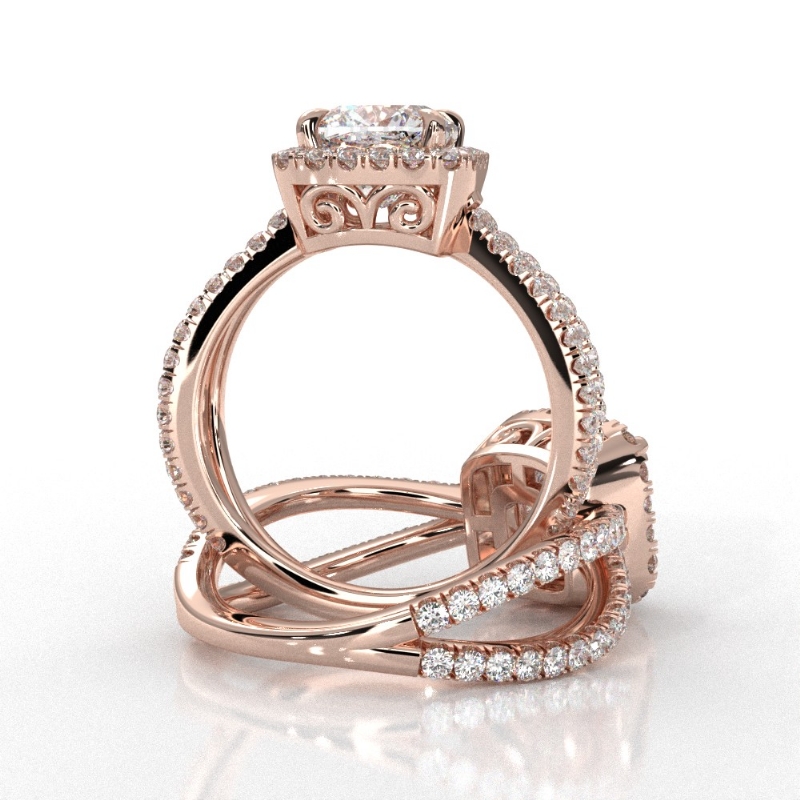  diamond Ring 18k Rose Gold