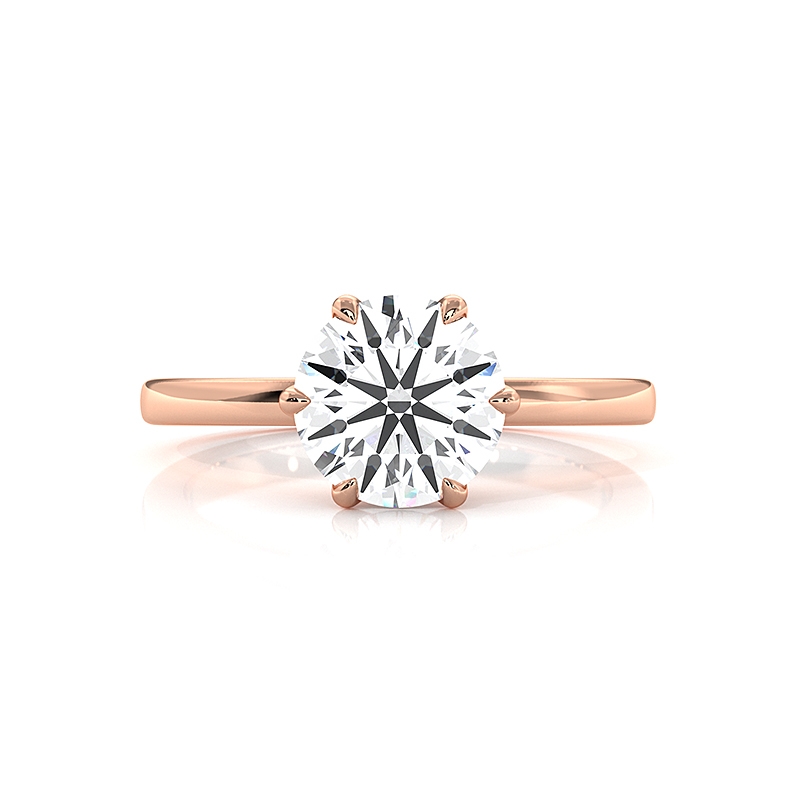  diamond  18k Rose Gold