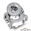 Diamond Engagement Band Bridal Set 14k White Gold Halo Pave Setting Ring 1.8Ct - javda.com 