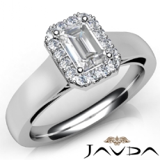 Vintage Style French Pave Halo diamond Ring 14k Gold White