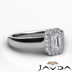 Vintage Style French Pave Halo diamond Ring 14k Gold White