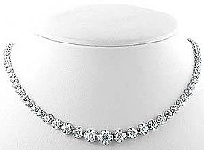 5 Ct. Round Diamond Women Anniversary Necklace W Gold