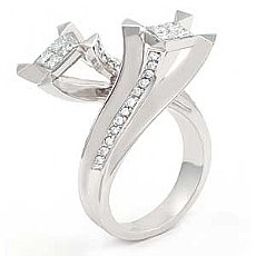 1 Ct Princess Round Diamond Engagement Anniversary Ring W Gold