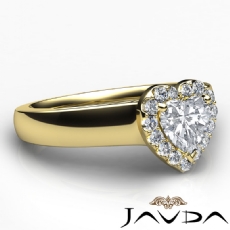 Halo Cathedral Wide Shank diamond Ring 14k Gold Yellow