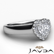 Halo Cathedral Wide Shank diamond Ring Platinum 950