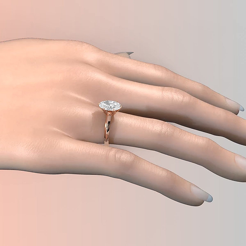 diamond Ring 14k Rose Gold