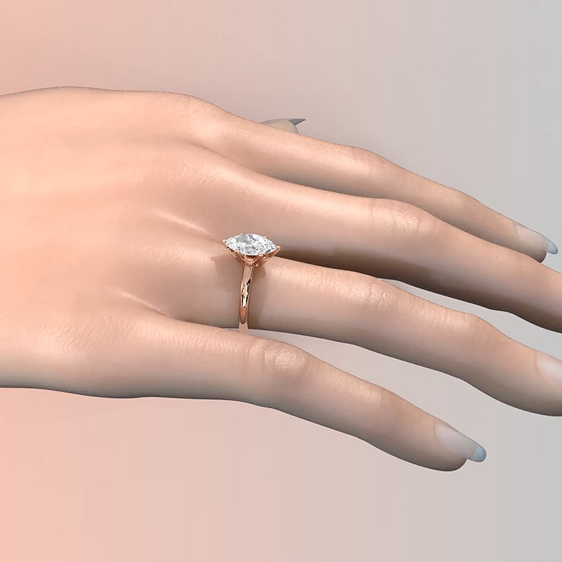  diamond Ring 18k Rose Gold