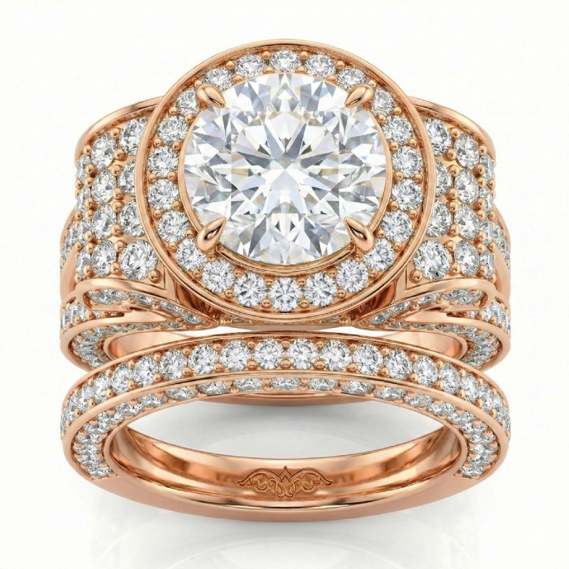  diamond Ring 14k Rose Gold