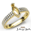 U Cut Prong Setting Diamond Engagement Marquise SemiMount Ring 14k Yellow Gold 0.5Ct - javda.com 