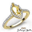 Diamond Engagement Marquise Semi Mount Prong Setting Ring Gold Y18k 0.5Ct