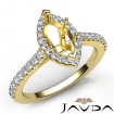 Diamond Engagement Marquise Semi Mount Prong Setting Ring 14k Yellow Gold 0.5Ct - javda.com 