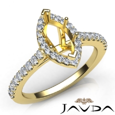Diamond Engagement Marquise Semi Mount Prong Setting Ring 14k Gold Yellow  (0.5Ct. tw.)