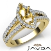 Gorgeous Halo Prong Diamond Engagement Marquise SemiMount Ring 14k Yellow Gold 1.45Ct - javda.com 