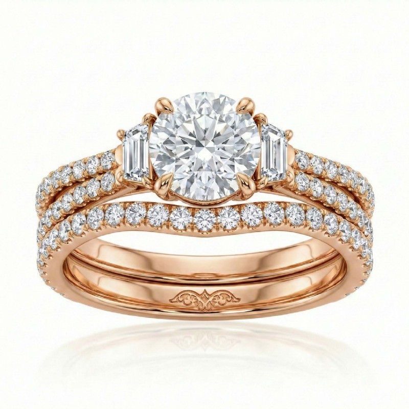  diamond Ring 14k Rose Gold