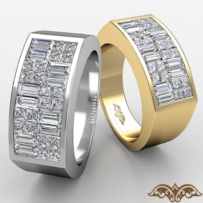 18K White Solid Gold Mens Diamond Ring 3.50 Ctw – Avianne Jewelers