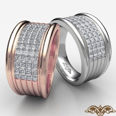 Princess Diamond Men Engagement Ring 14k Rose Gold (2.1Ct. tw.)