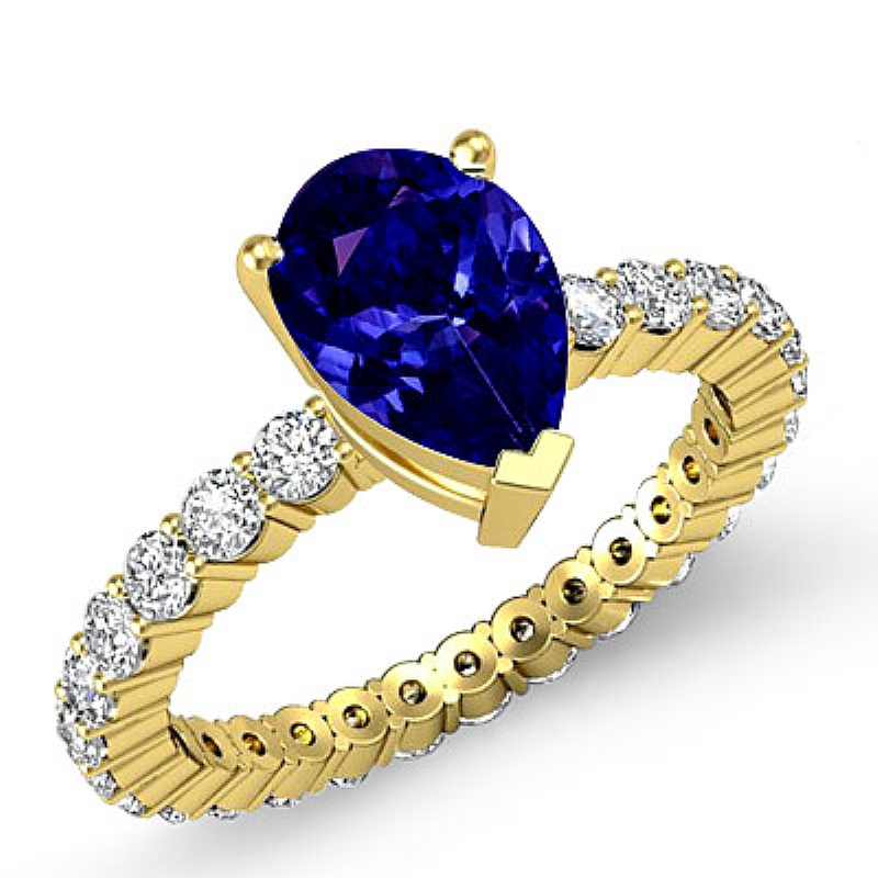  Pear diamond  Ring in 18k Gold Yellow