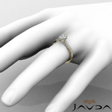 Side Halo Pave Setting diamond Ring 18k Gold Yellow
