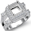 1.75Ct Diamond Engagement Ring Princess Semi Mount Halo Setting 14k Gold White