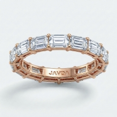 Emerald Lab-Grown Diamond Shared Prong Women's Eternity Ring 18k Rose Gold (3.54Ct. tw.)
