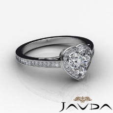 Filigree Design Halo diamond Ring 18k Gold White