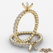 Bubble Women's Diamond Engagement Semi Mount Ring In 14k Yellow Gold 0.15Ct - javda.com 