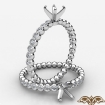 Bubble Women's Diamond Engagement Semi Mount Ring In 14k White Gold 0.15Ct - javda.com 