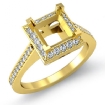 0.5Ct Diamond Engagement Halo Setting Ring Princess Semi Mount 18k Yellow Gold - javda.com 