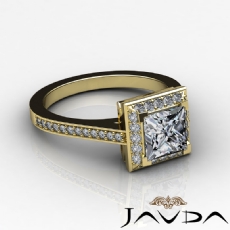 Halo Style Filigree Pave Set diamond  18k Gold Yellow