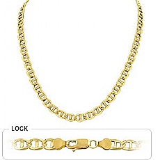 14k Yellow Gold Men's Solid Mariner Chain (5.9mm,20