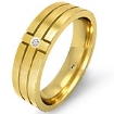 Round 4 Bezel Diamond Men Man Eternity Wedding Solid Band 14k Gold Yellow 0.3Ct