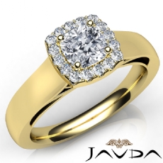 Cathedral Halo diamond Ring 18k Gold Yellow