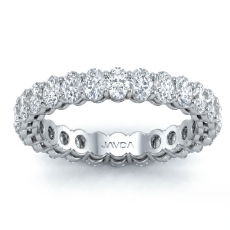 Oval Lab-Grown Diamond Women Shared Prong Wedding Band Platinum 950  (2.3Ct. tw.)