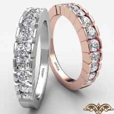 Round Channel Diamond Women's Wedding Band Ring 14k Rose Gold  (0.65Ct. tw.)