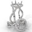 Twisted Halo XOXO Style Round Diamond Engagement Ring in 14k White Gold 0.7Ct - javda.com 