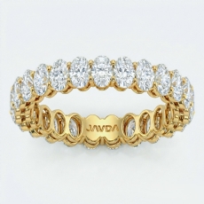 Shared Prong Oval Lab-Grown Diamond Women's Eternity Wedding Ring 14k Gold Yellow  (2.06Ct. tw.)